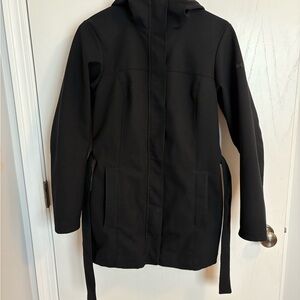 Women's Columbia Hooded Black Rain Jacket